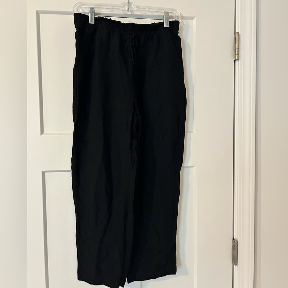 H&M Black Womens Linen Pants
